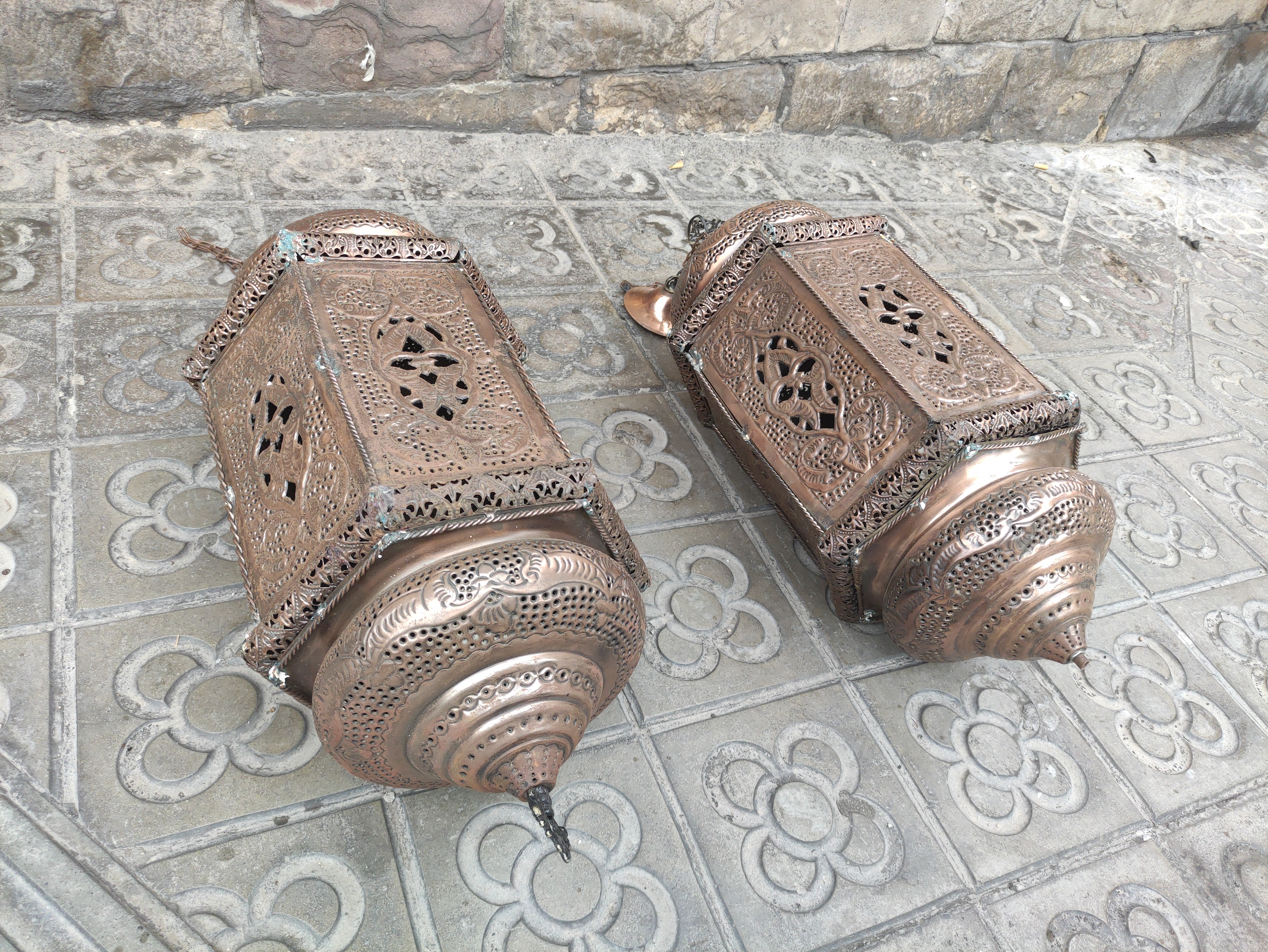 lampara techo arabe africa metcrist 60x27x27 2u